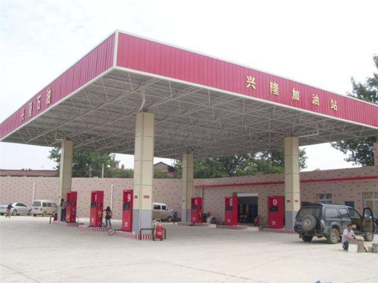 九台加油站钢结构网架案例9